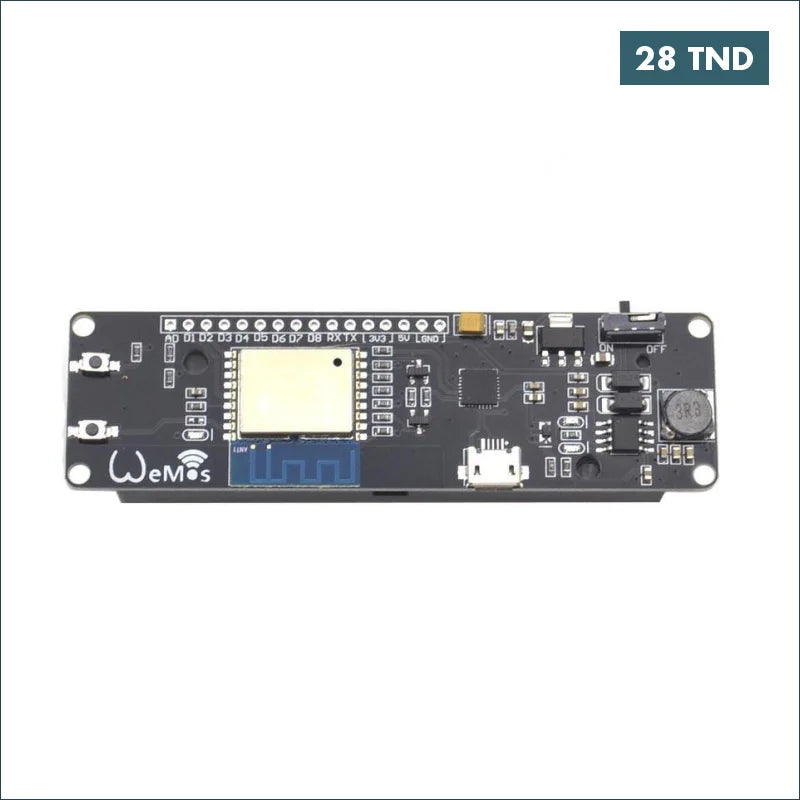 Acheter Carte principale WEMOS ESP-WROOM-02. Mini Module WiFi D1 (Same as NodeMCU). Couvercle de batterie en Tunisie -  Disponible au meilleur prix sur CoThings