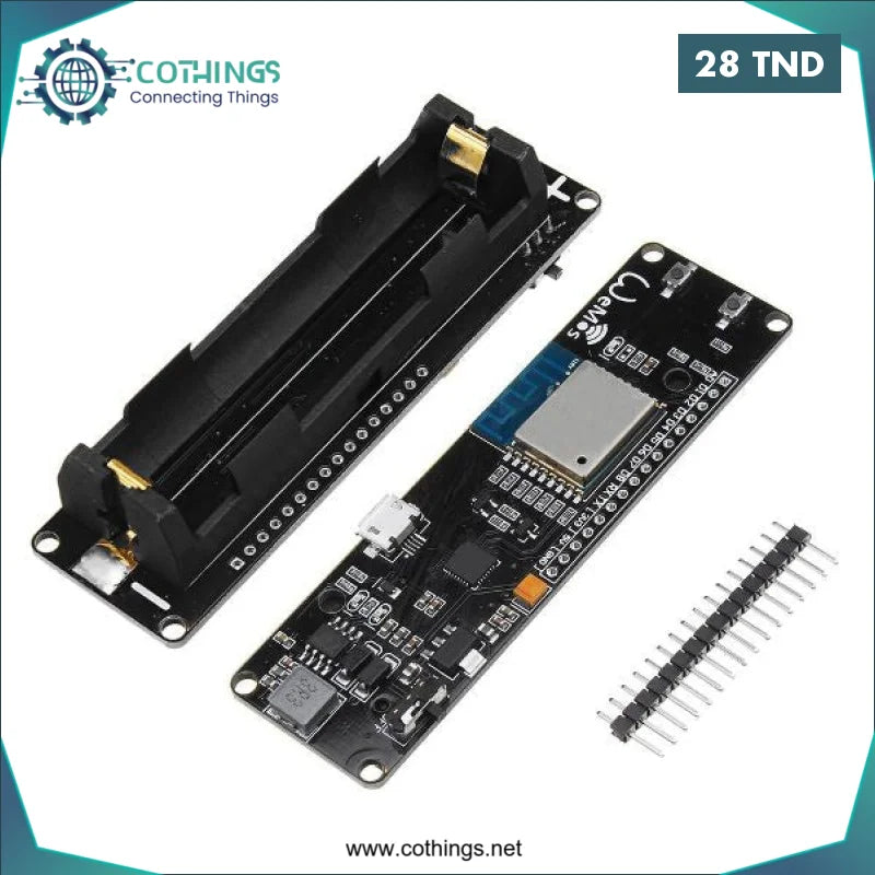 Acheter Carte principale WEMOS ESP-WROOM-02. Mini Module WiFi D1 (Same as NodeMCU). Couvercle de batterie en Tunisie -  Disponible au meilleur prix sur CoThings
