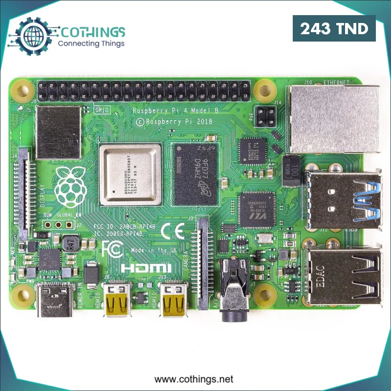 Acheter Carte Raspberry PI 4 2GB Model B en Tunisie -  Disponible au meilleur prix sur CoThings