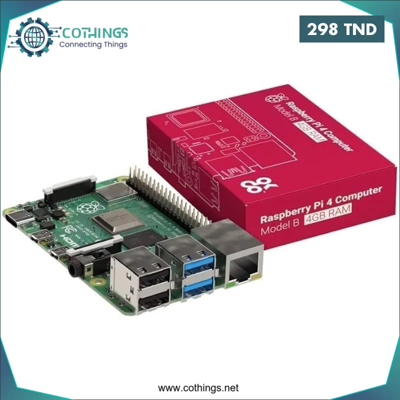 Acheter Carte Raspberry PI 4 4GB Model B en Tunisie -  Disponible au meilleur prix sur CoThings