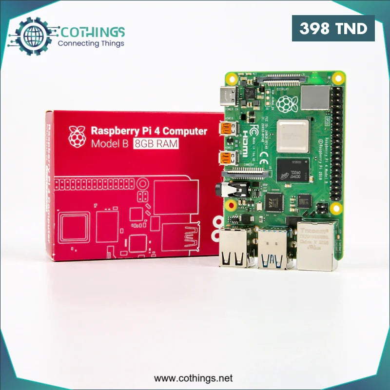 Acheter Carte Raspberry PI 4 8GB Model B en Tunisie -  Disponible au meilleur prix sur CoThings