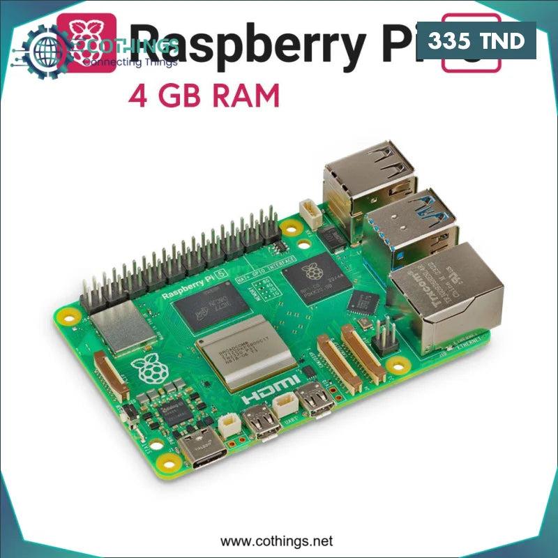 Acheter Carte Raspberry PI 5 4GB en Tunisie -  Disponible au meilleur prix sur CoThings