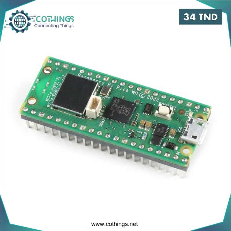 Acheter Carte Raspberry Pico WH Bluetooth & WiFI en Tunisie -  Disponible au meilleur prix sur CoThings