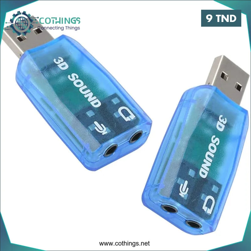Acheter Carte Son USB Externe 5.1 Stéréo – Adaptateur Audio 3D pour PC/Mac, Casque & Micro 3.5mm en Tunisie -  Disponible au meilleur prix sur CoThings