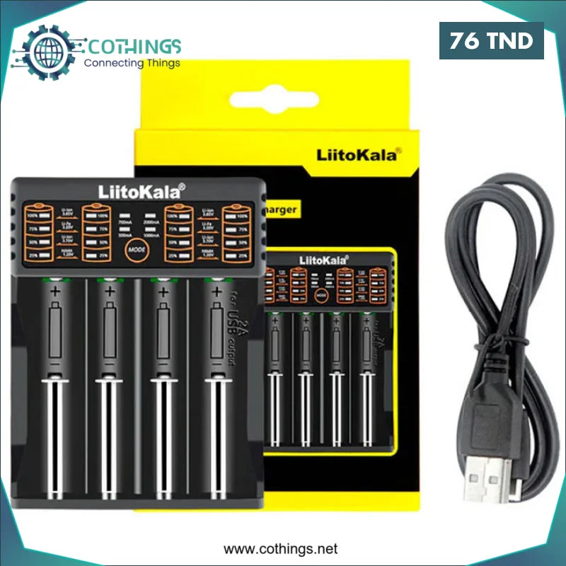 Acheter Chargeur pour 4 batteries 18650 LiitoKala Lii-402 en Tunisie -  Disponible au meilleur prix sur CoThings
