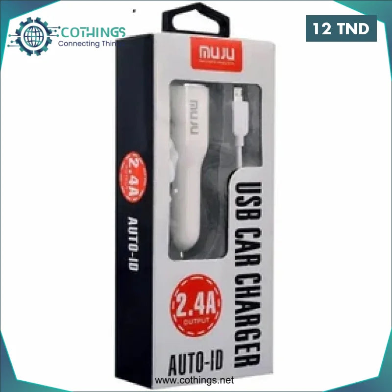 Acheter CHARGEUR ALLUME CIGARE 2EN1 MUJU POUR VOITURE 5V 2.4A en Tunisie -  Disponible au meilleur prix sur CoThings