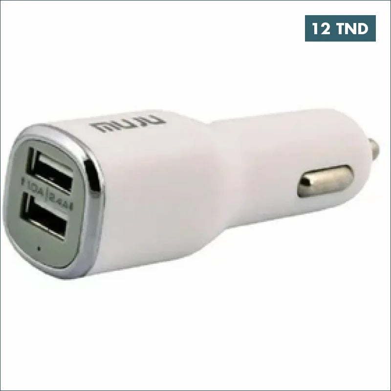 Acheter CHARGEUR ALLUME CIGARE 2EN1 MUJU POUR VOITURE 5V 2.4A en Tunisie -  Disponible au meilleur prix sur CoThings