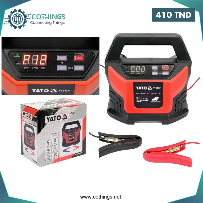 Acheter Chargeur Batterie électronique digital 12V 300A YATO en Tunisie -  Disponible au meilleur prix sur CoThings