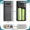 Acheter Chargeur batterie power-bank pour pile 18650 / 20700 avec 3 ports USB type-C d’entrée avec lampe de poche LED( sans batteries ) en Tunisie - Disponible au meilleur prix sur CoThings
