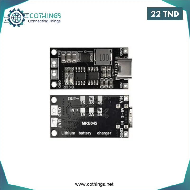 Acheter Chargeur lithium-ion polymère 18650 avec module booster Type-C 12,6V 4A en Tunisie -  Disponible au meilleur prix sur CoThings
