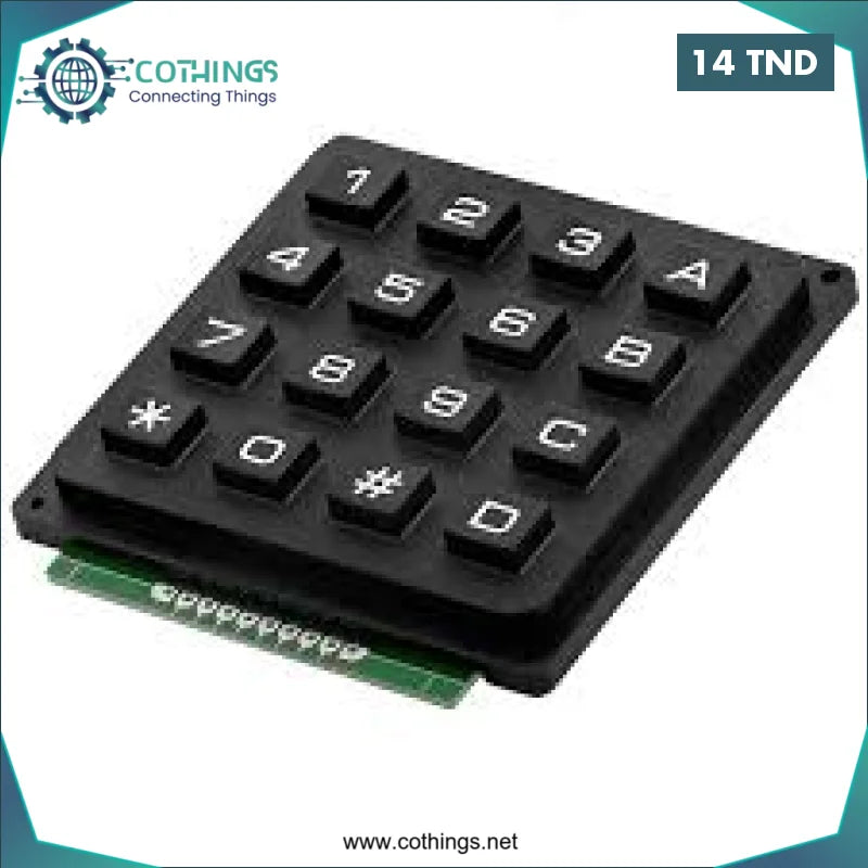 Acheter Clavier numerique noir 4x4 en Tunisie -  Disponible au meilleur prix sur CoThings