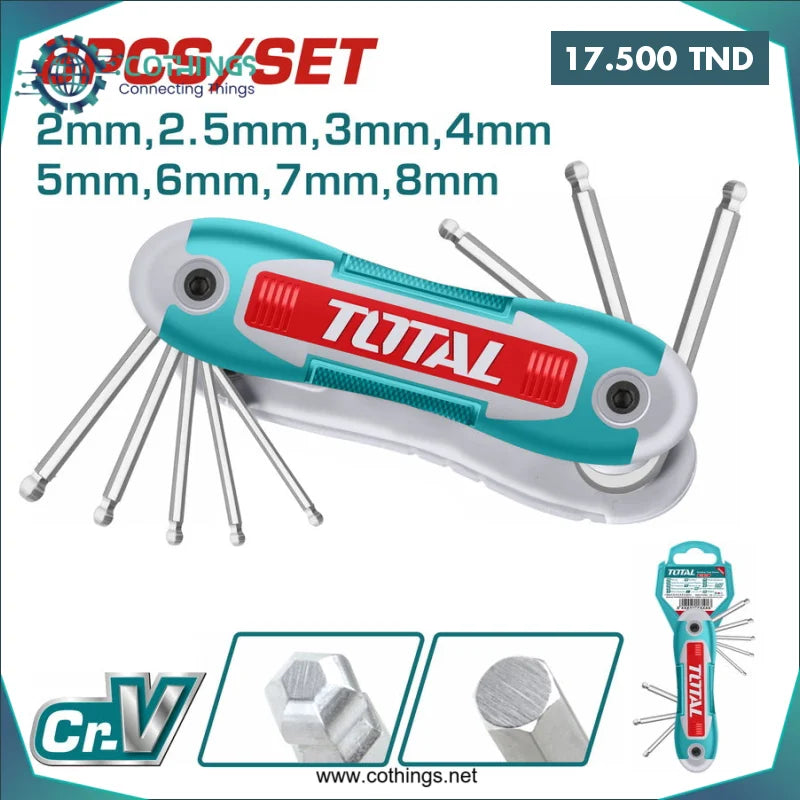 Acheter CLÉS HEXAGONALES 8 PIÈCES THT1061836 en Tunisie -  Disponible au meilleur prix sur CoThings