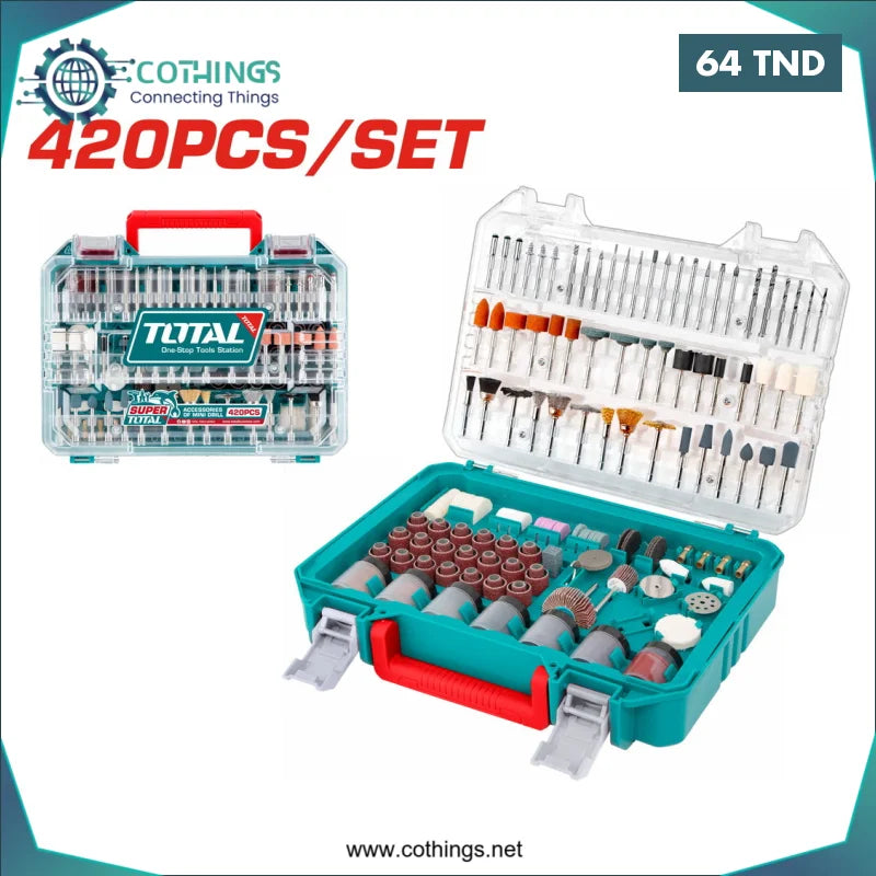 Acheter Coffret Accessoires Pour Meuleuse Droite 420PCS-TOTAL en Tunisie -  Disponible au meilleur prix sur CoThings