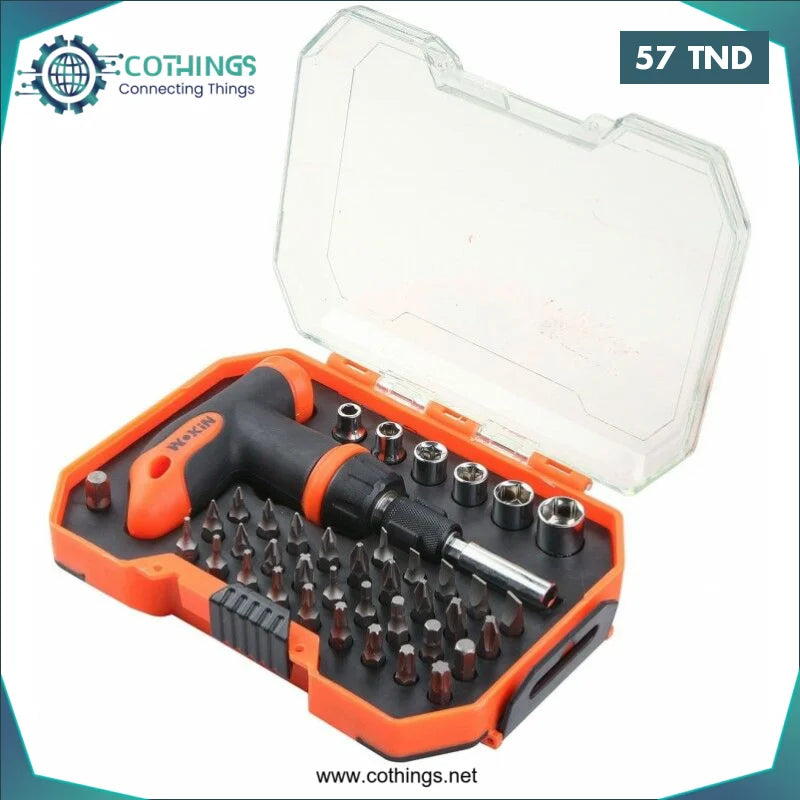 Acheter Coffret Embout +Douille 1/4 + Poignet en T 41PCS WOKIN en Tunisie -  Disponible au meilleur prix sur CoThings