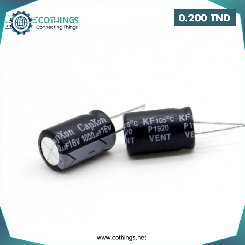Acheter Condensateur électrolytique 16V 100µF (1 pcs) en Tunisie -  Disponible au meilleur prix sur CoThings