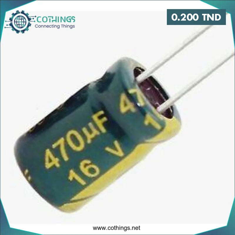Acheter Condensateur électrolytique 16V 470µF (1 pcs) en Tunisie -  Disponible au meilleur prix sur CoThings
