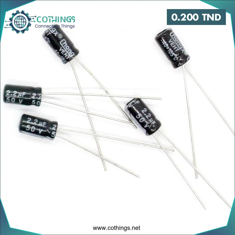 Acheter Condensateur électrolytique 50V 2.2µF (1 pcs) en Tunisie -  Disponible au meilleur prix sur CoThings