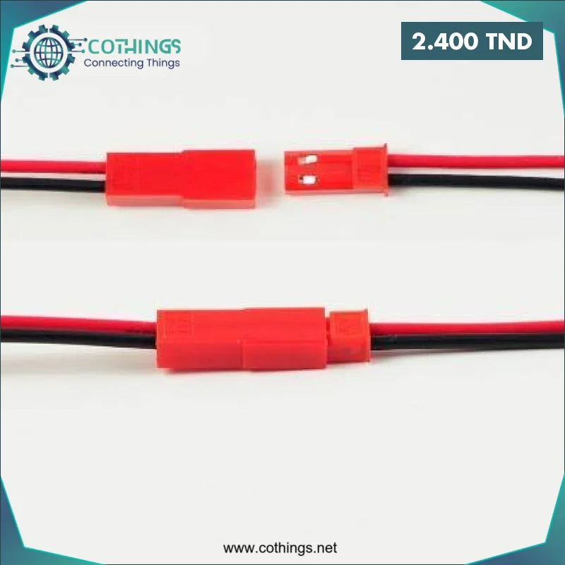 Acheter CONNECTEUR 2P JST POUR BATTERIE LIPO HELICOPTERE en Tunisie -  Disponible au meilleur prix sur CoThings
