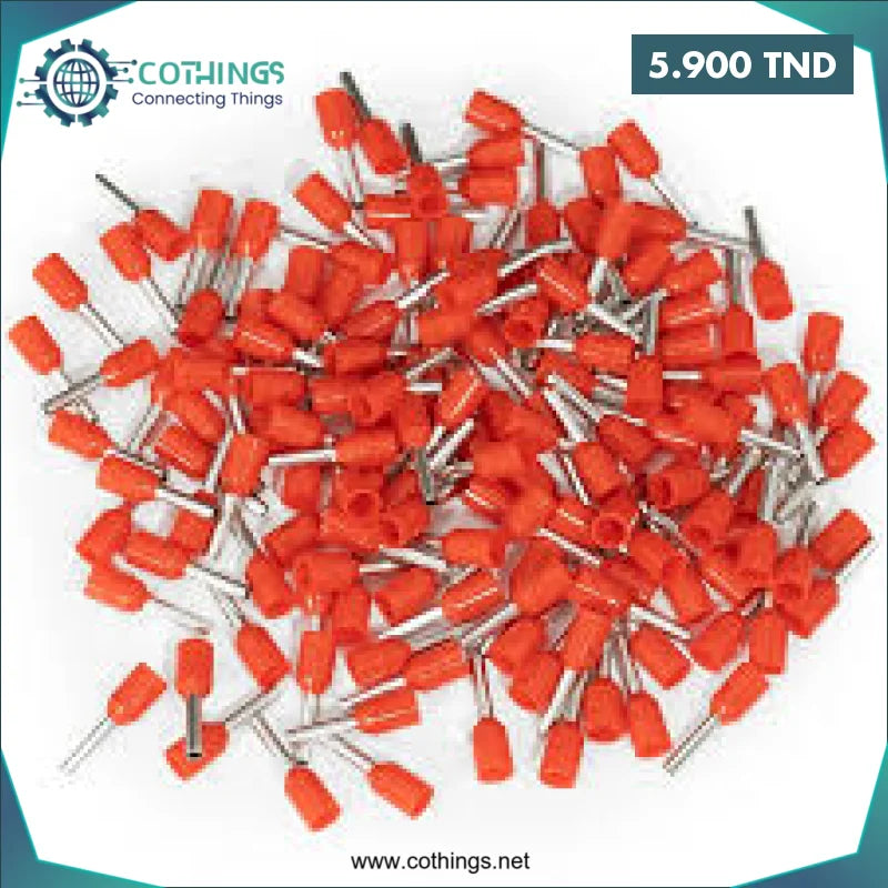 Acheter Connecteur de fil électrique rouge E1508, borne isolée, nuits, fin, 100 pièces/paquet en Tunisie -  Disponible au meilleur prix sur CoThings
