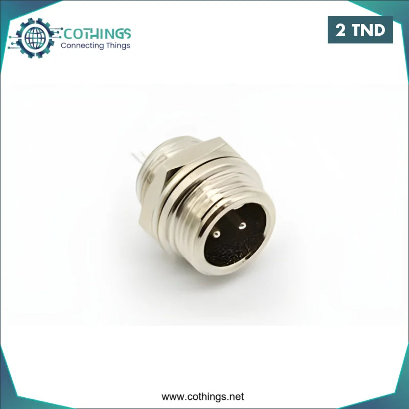 Acheter Connecteur Metallique GX12 Circulaire Prise Aviation 2PIN Mâle en Tunisie -  Disponible au meilleur prix sur CoThings