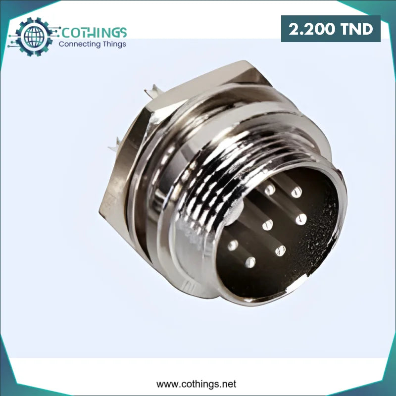 Acheter Connecteur Metallique GX16 Circulaire Prise Aviation 7PIN Mâle en Tunisie -  Disponible au meilleur prix sur CoThings