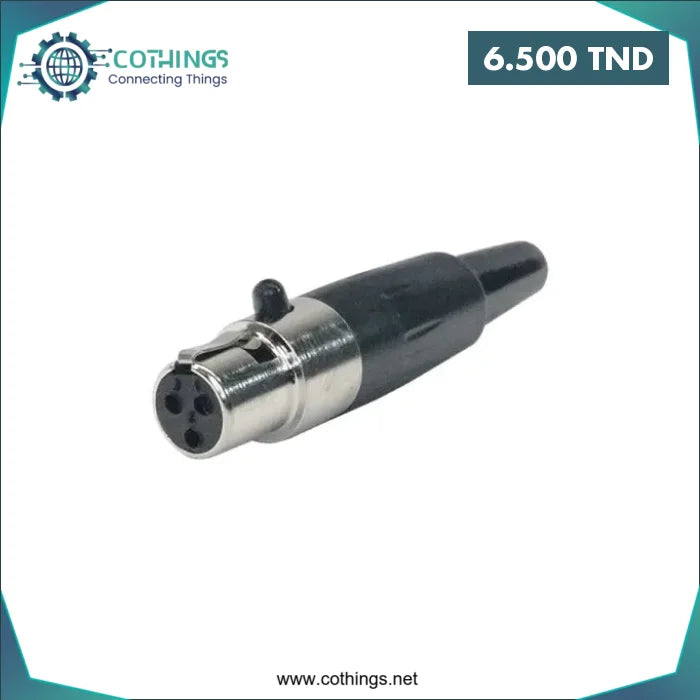 Acheter Connecteur Mini XLR 3 broches prise femelle en Tunisie -  Disponible au meilleur prix sur CoThings
