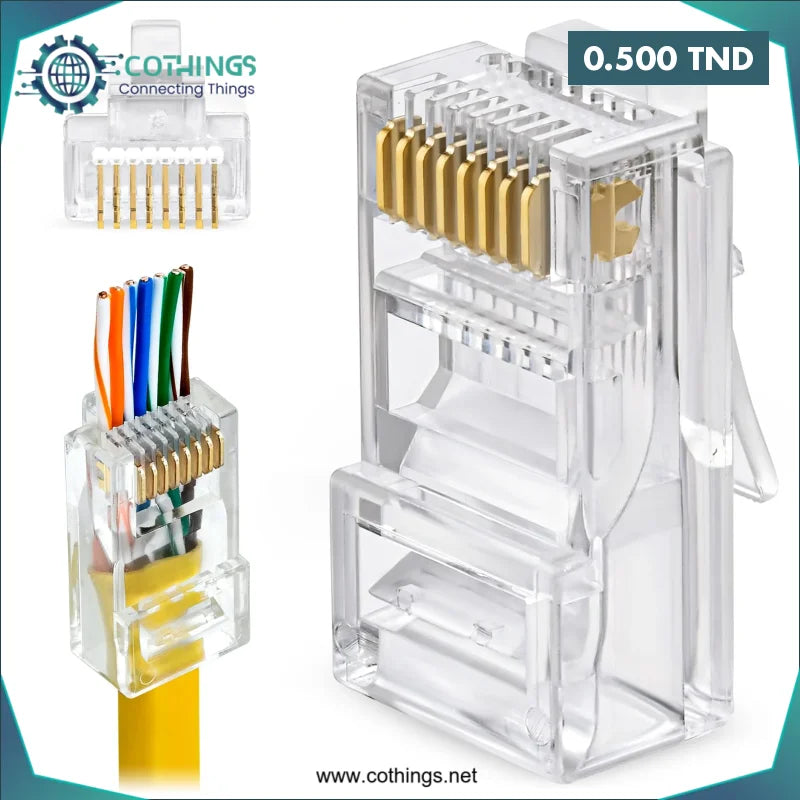 Acheter Connecteur RJ45 UTP CAT.6 (EZ type) en Tunisie -  Disponible au meilleur prix sur CoThings