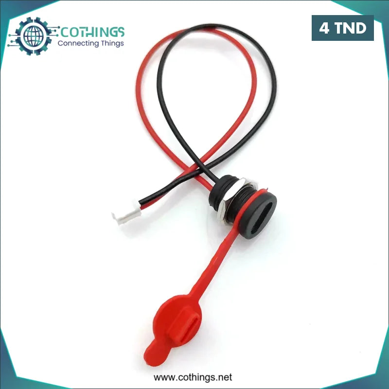 Acheter connecteur USB-C 2pin type-c à PH2.0 avec plaque à pression d’écrou femelle 3A en Tunisie -  Disponible au meilleur prix sur CoThings