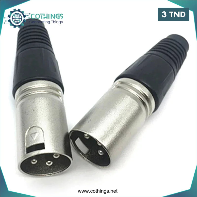 Acheter Connecteur XLR 3P Canon Mâle en Tunisie -  Disponible au meilleur prix sur CoThings
