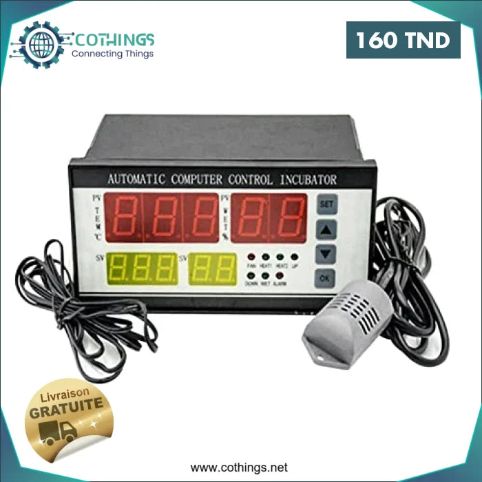 Acheter Contrôleur d’incubateur d’œufs 220V XM-18, Thermostat et hygrostat, contrôle entièrement automatique, système de contrôle multifonction pour incubateur d’œufs (Double circuit imprimé) en Tunisie -  Disponible au meilleur prix sur CoThings