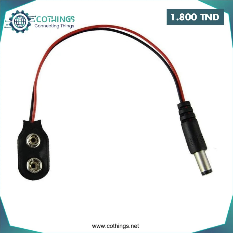 Acheter CORDON 15 cm JACK 5.5 - PILE 9V en Tunisie -  Disponible au meilleur prix sur CoThings