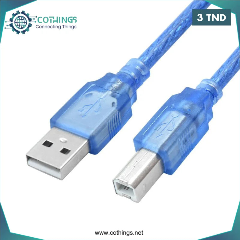 Acheter CORDON USB 2.0 AM/BM L=0.3M POUR ARDUINO UNO/MEGA en Tunisie -  Disponible au meilleur prix sur CoThings