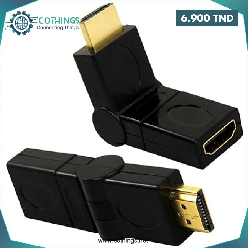 Acheter Coud mobile adaptateur HDMI male femelle en Tunisie -  Disponible au meilleur prix sur CoThings
