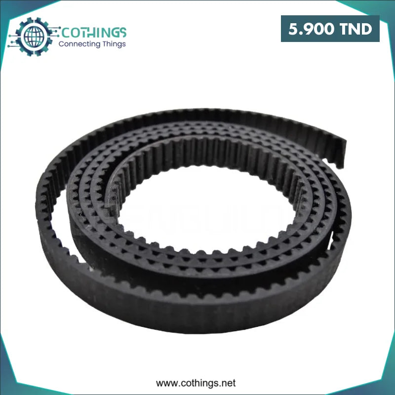 Acheter Courroie GT2 Ouverte Noire Largeur 6mm avec Fibre de verre (softHandfeel) en Tunisie -  Disponible au meilleur prix sur CoThings