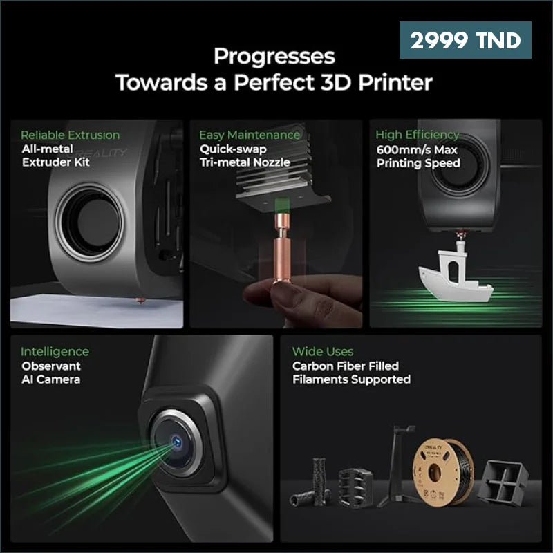 Acheter Creality K1C Imprimante 3D haute vitesse en Tunisie -  Disponible au meilleur prix sur CoThings