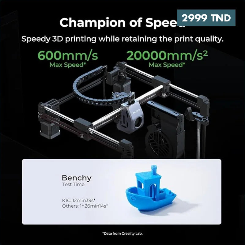Acheter Creality K1C Imprimante 3D haute vitesse en Tunisie -  Disponible au meilleur prix sur CoThings