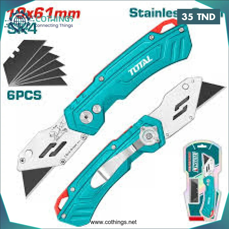 Acheter Cutter métalique pliante Allum SK4 19*61MM Total en Tunisie -  Disponible au meilleur prix sur CoThings