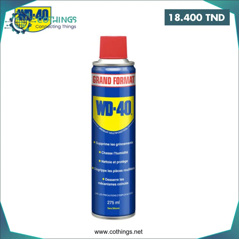 Acheter Degrippant WD-40 275ml en Tunisie -  Disponible au meilleur prix sur CoThings