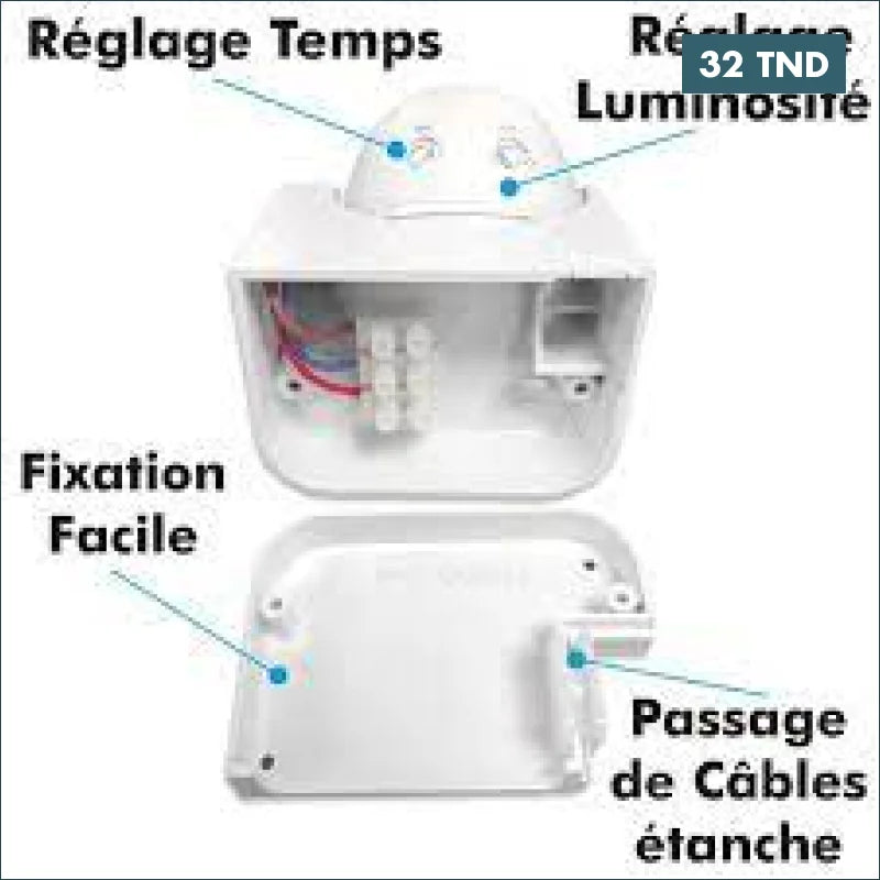 Acheter DETECTEUR DE MOUVEMENT BLANC 180 DEGRES AVEL en Tunisie -  Disponible au meilleur prix sur CoThings