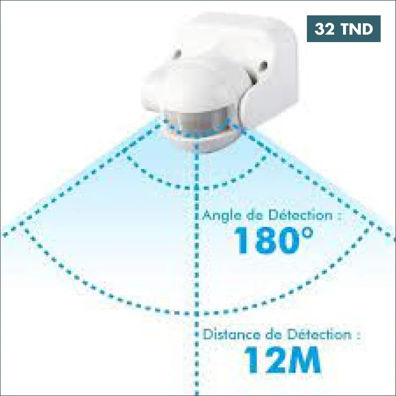 Acheter DETECTEUR DE MOUVEMENT BLANC 180 DEGRES AVEL en Tunisie -  Disponible au meilleur prix sur CoThings