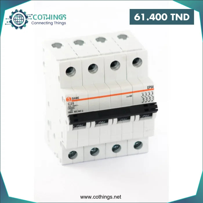 Acheter Disjoncteur 4*25A EP60 CC SIAME en Tunisie -  Disponible au meilleur prix sur CoThings