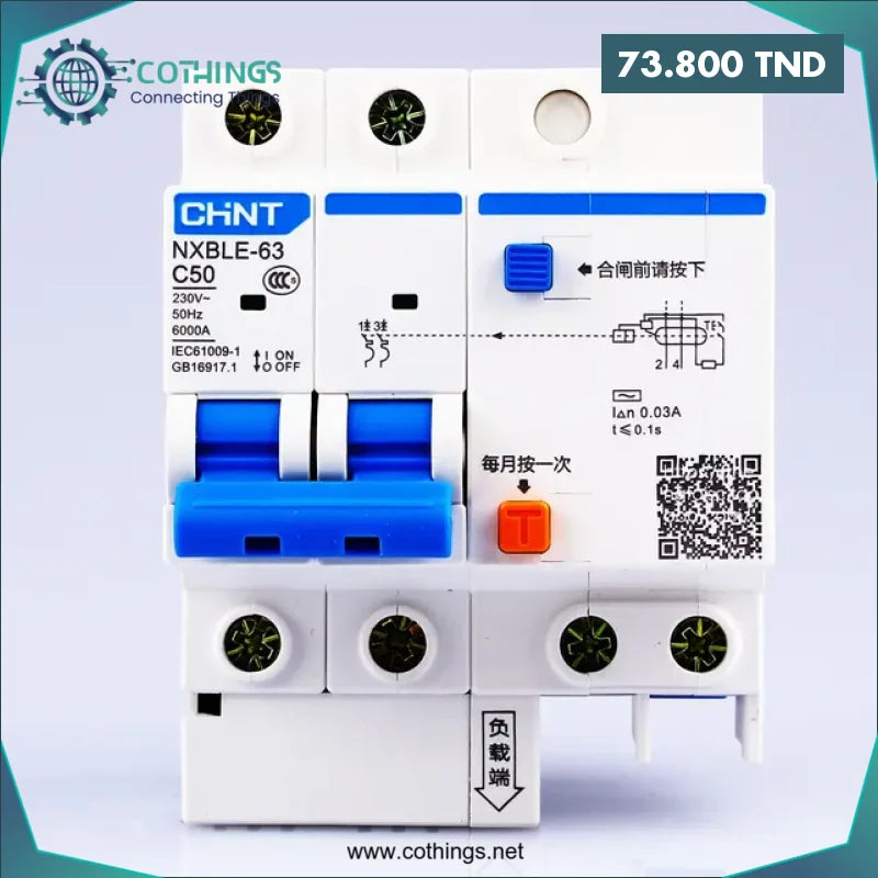 Acheter Disjoncteur DIFF NXBLE-63 2P C16 30mA 6kA CHINT en Tunisie -  Disponible au meilleur prix sur CoThings