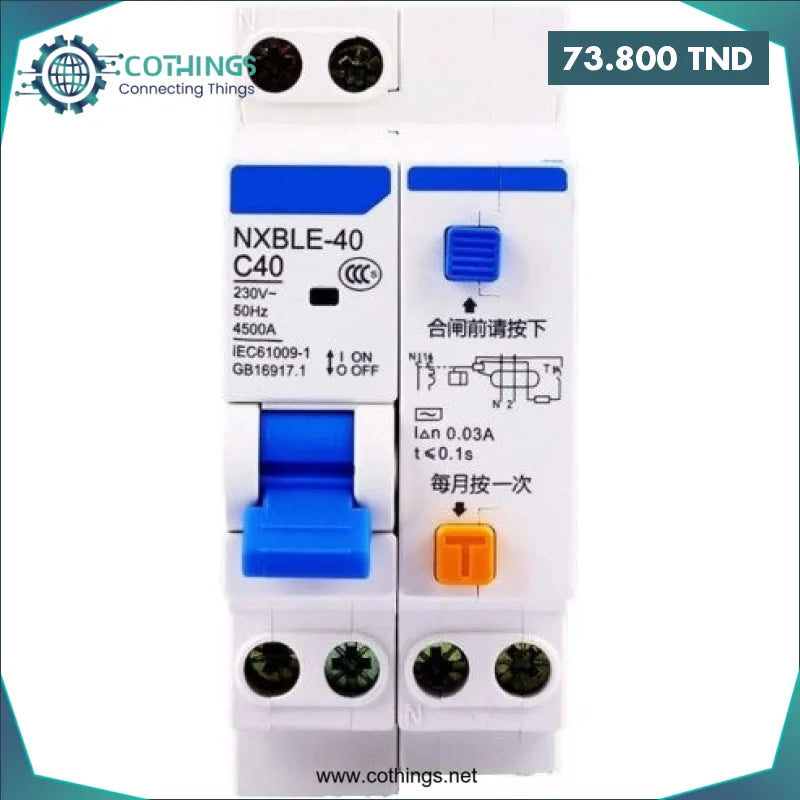 Acheter Disjoncteur DIFF NXBLE-63 2P C25 30mA 6kA CHINT en Tunisie -  Disponible au meilleur prix sur CoThings