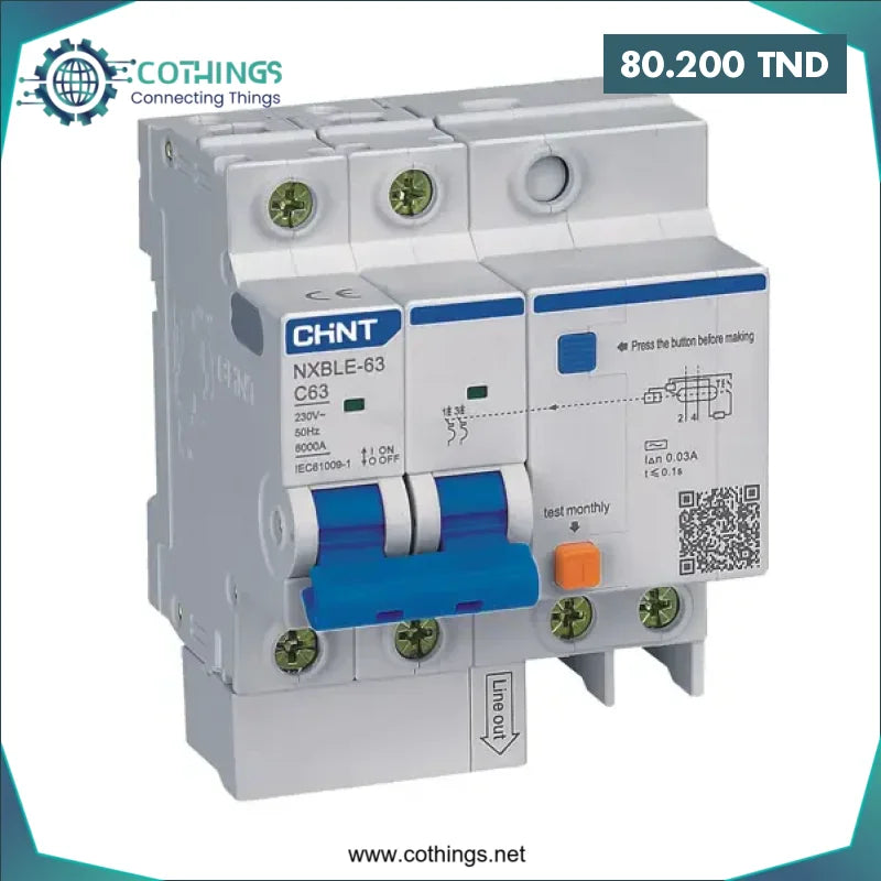 Acheter Disjoncteur DIFF NXBLE-63 2P C32 30mA 6kA CHINT en Tunisie -  Disponible au meilleur prix sur CoThings