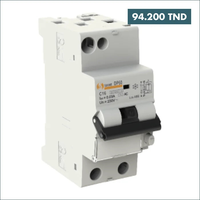 Acheter Disjoncteur Differenciel MONO 2M DP60 2*32A 300MA 6KA C SIAME en Tunisie -  Disponible au meilleur prix sur CoThings