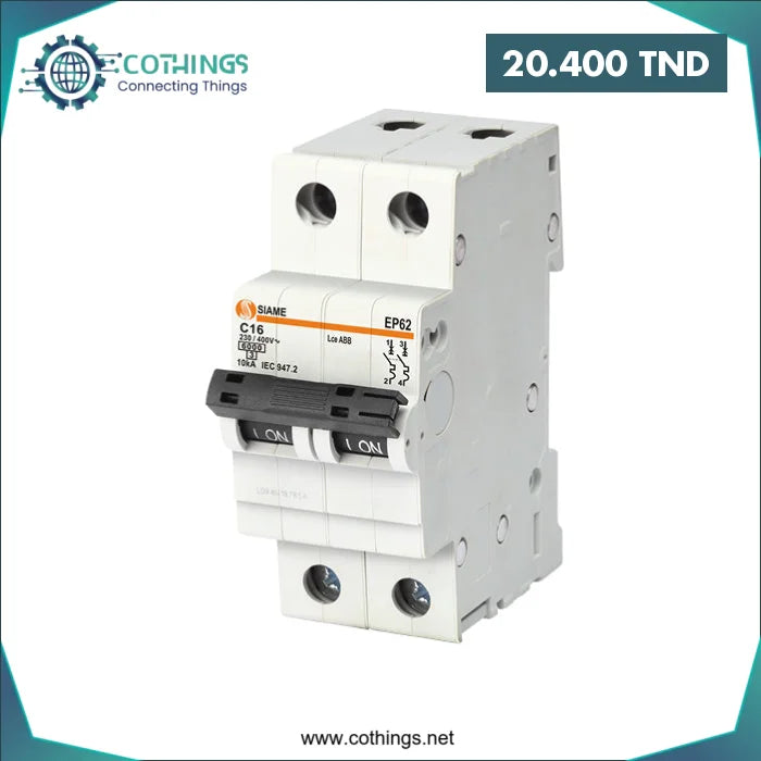 Acheter Disjoncteur SIAME MONO 1M CP60 2*25 6KA C en Tunisie -  Disponible au meilleur prix sur CoThings