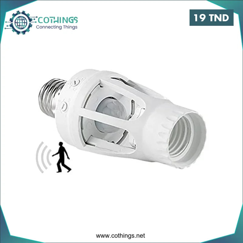 Acheter Douille E27 avec Detecteur de Mouvement AVEL en Tunisie -  Disponible au meilleur prix sur CoThings