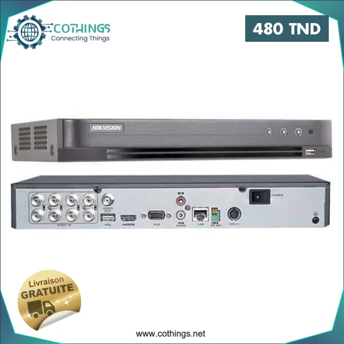 Acheter DVR HIKVISION 8 CANAUX 1080P UP TO 4MP (DS-7208HQHI-K1/E) en Tunisie -  Disponible au meilleur prix sur CoThings
