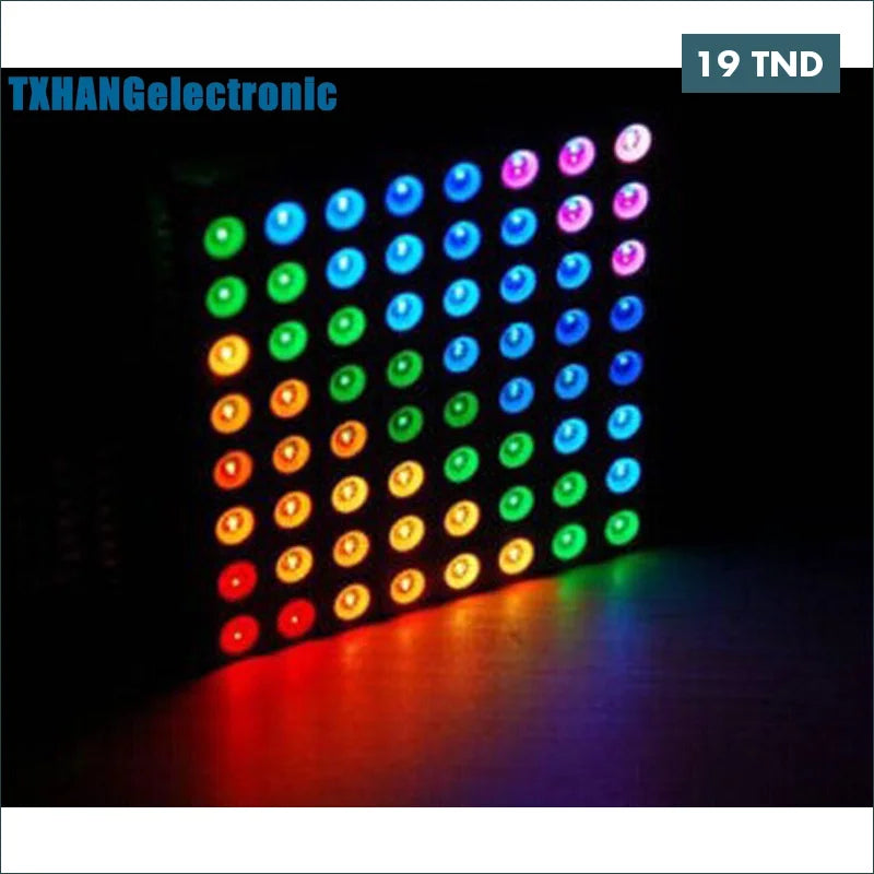Acheter Écrans matriciels 8x8 RGB 64 LED 5 mm CA en Tunisie -  Disponible au meilleur prix sur CoThings