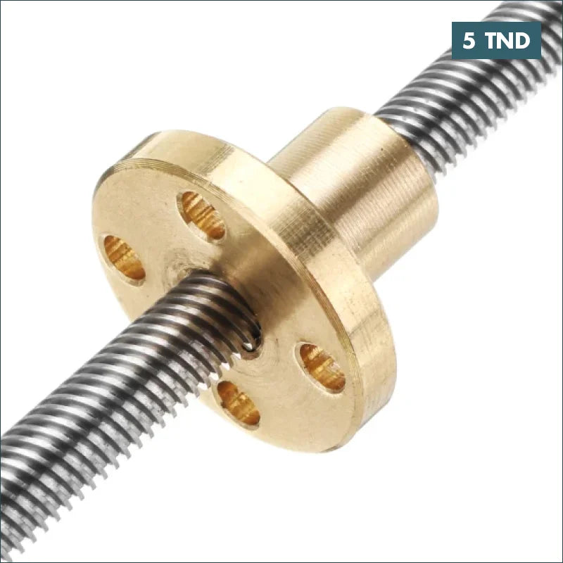 Acheter Écrou en cuivre pour vis mère T8 (pas de 2 mm, pas de 8 mm) en Tunisie -  Disponible au meilleur prix sur CoThings